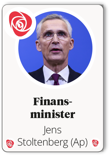 Jens Stoltenberg (Ap),Finans ministe