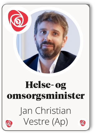 Jan Christian Vestre (Ap),Helse og omsorgsministe