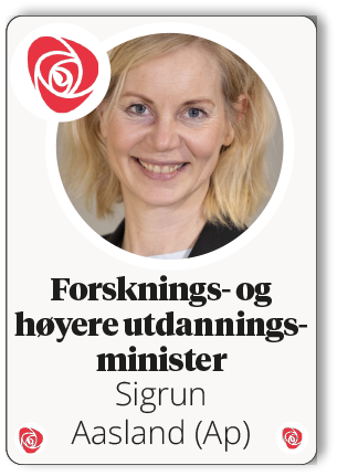 Sigrun Aasland (Ap),Forsknings og h yere utdanningsministe
